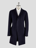 Kiton Knt Dark Blue Cashmere Pa Overcoat