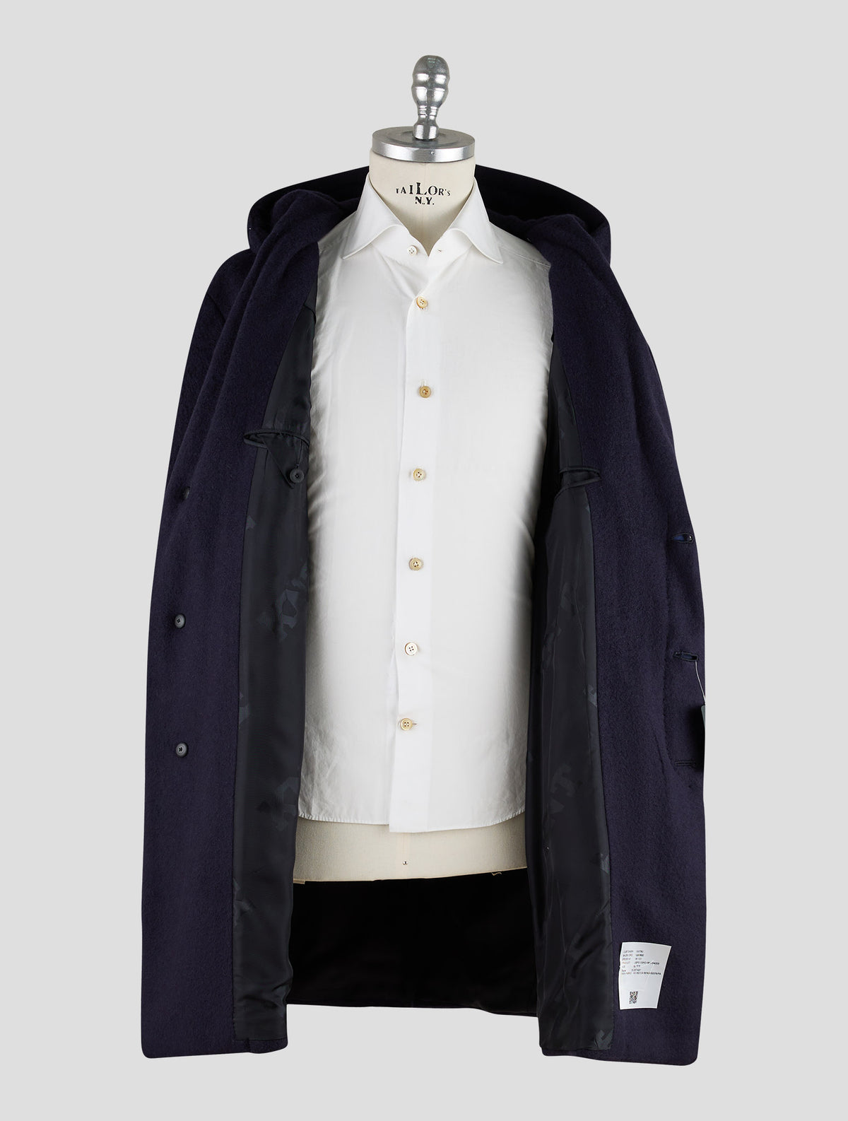 Kiton Knt Dark Blue Cashmere Pa Overcoat