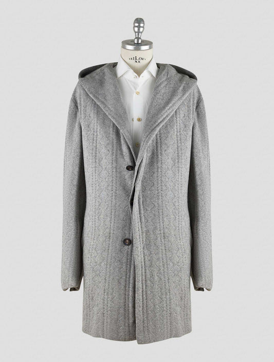 Kiton Knt Gray Cashmere Overcoat