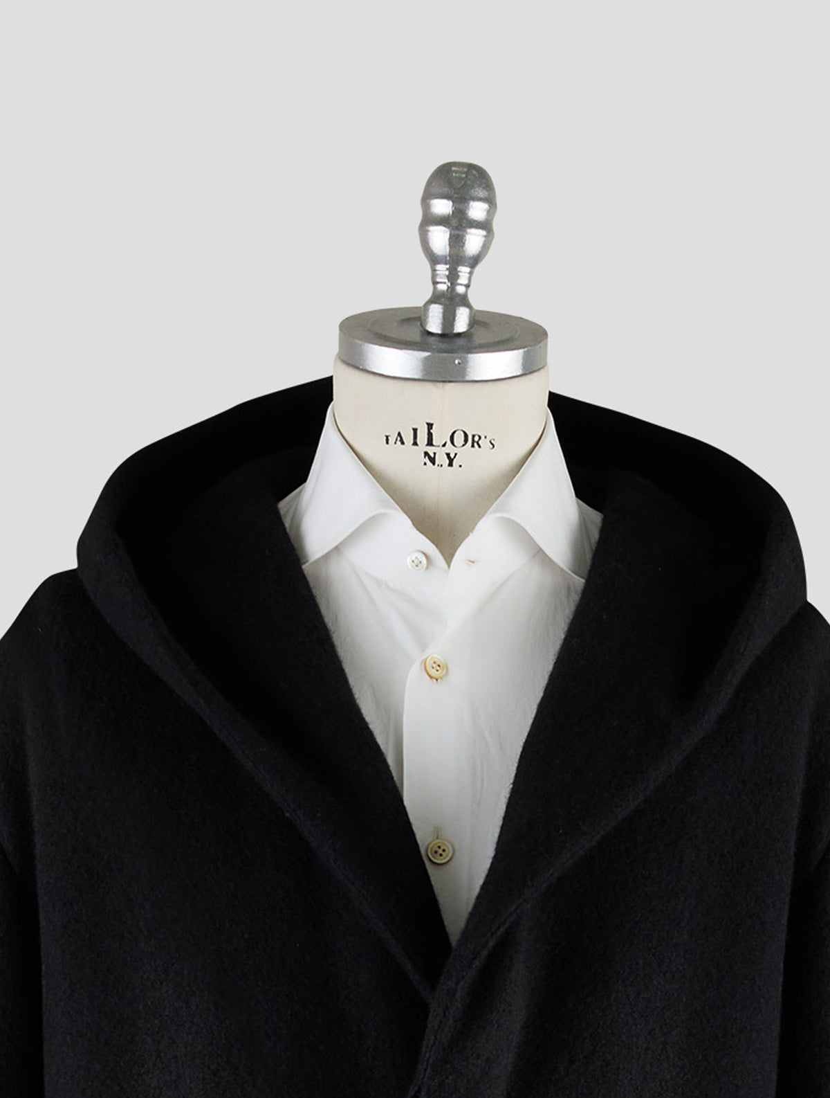 Kiton Knt Black Cashmere Pa Overcoat