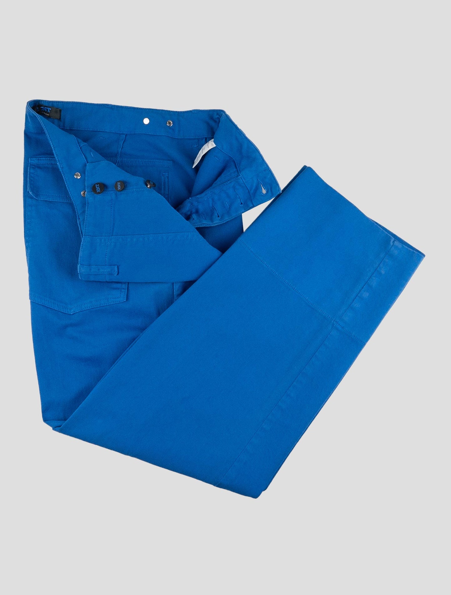 Kiton Knt Blue Cotton Ea Pants
