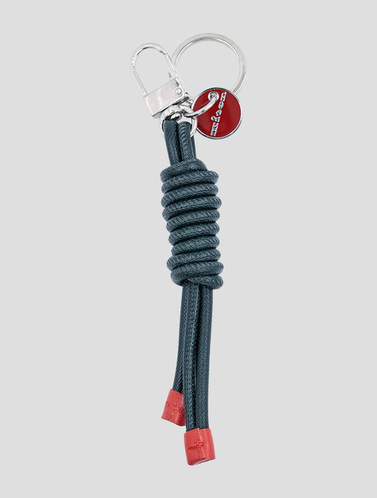 Kiton Green Leather Calf Keychain